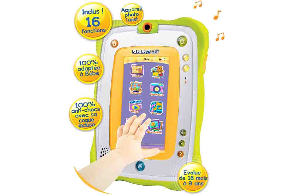 Tablette enfant Storio 2 baby contenu