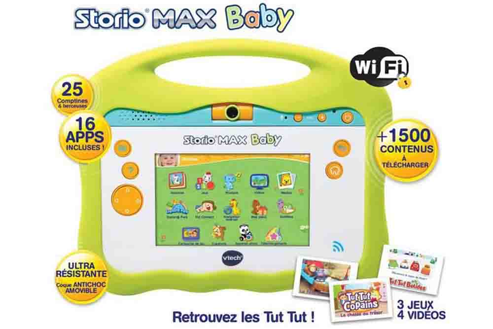 Tablette tactile enfant Max Baby contenu